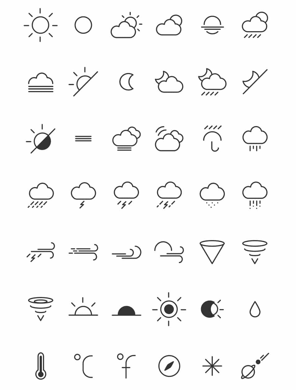42 Weather Icons