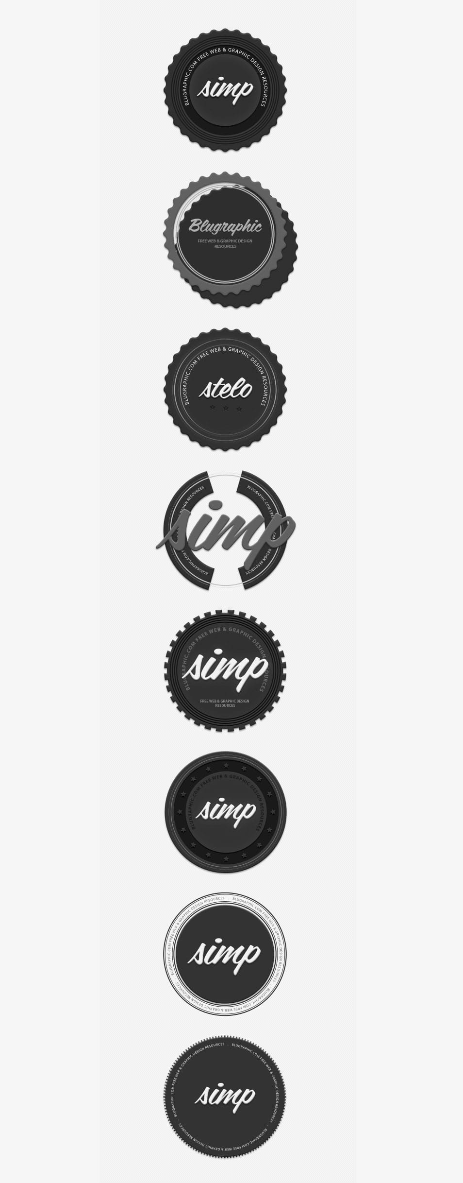 8 Circle Vintage Psd Badges (Vector / Psd) 8 Circle Vintage Psd Badges (Vector / Psd)