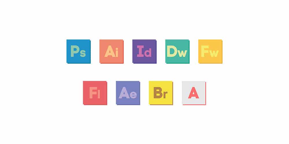 Adobe CS6 Custom Flat Icons Adobe CS6 Custom Flat Icons