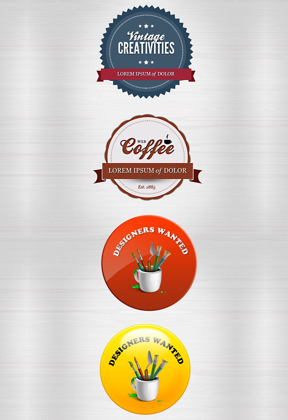 Badge PSD Template Set Badge PSD Template Set