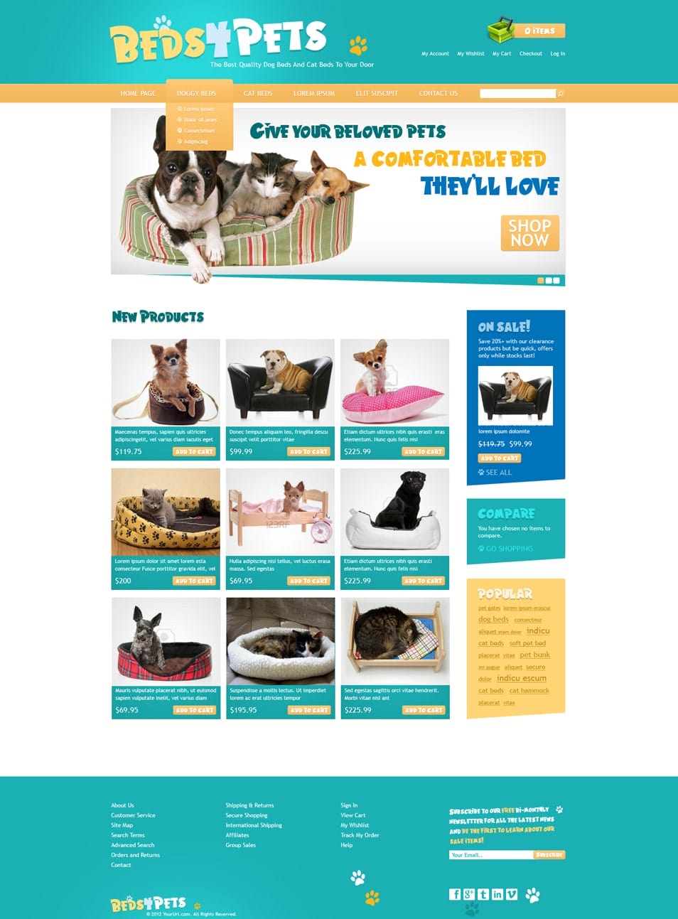 Beds4pets free website deign template Beds4pets free website deign template