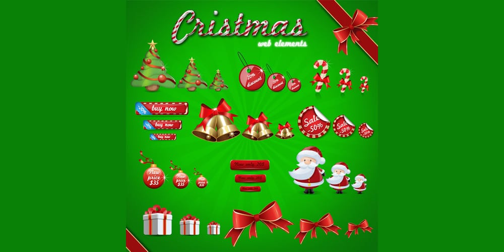 Christmas Web Elements PSD Christmas Web Elements PSD