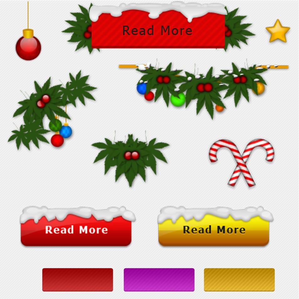Christmas Web Elements Pack PSD Christmas Web Elements Pack PSD