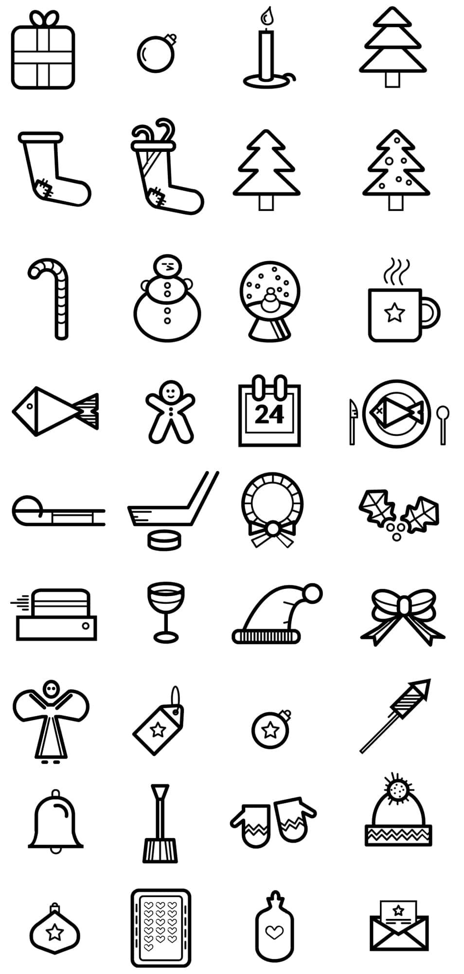 Christmas icons Christmas icons