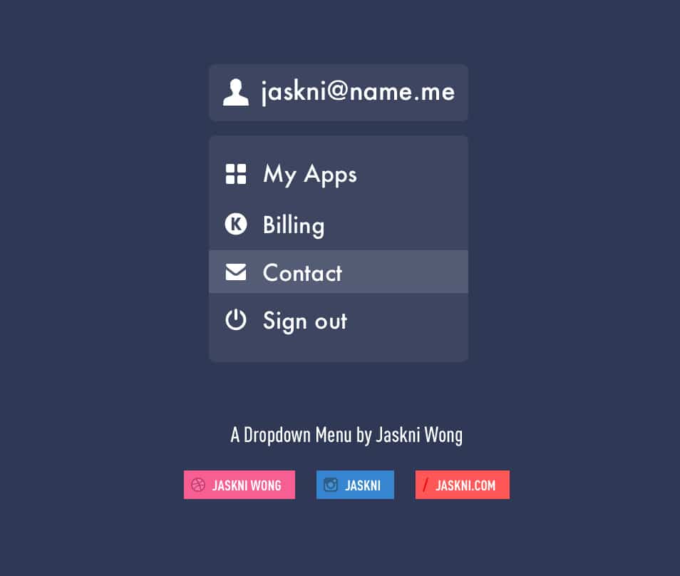 Dropdown Menu Dropdown Menu