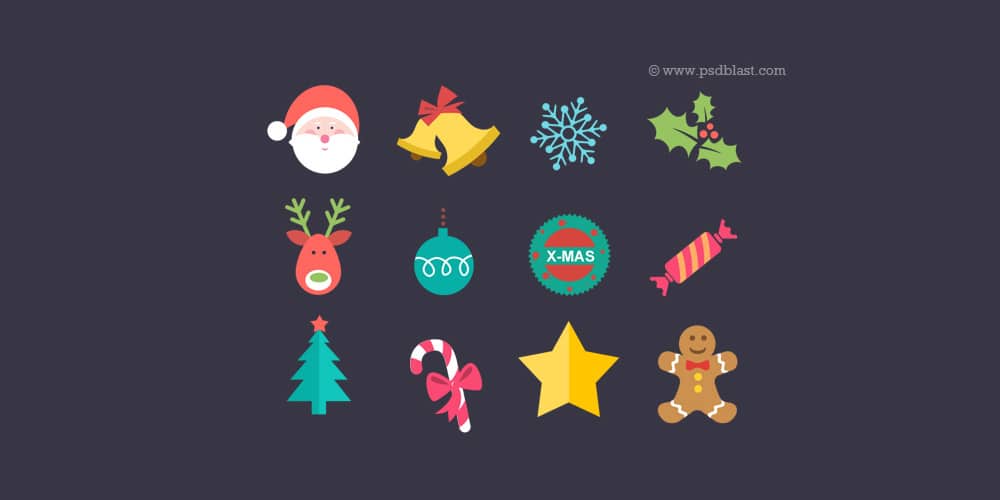 Flat Christmas Icon Set Flat Christmas Icon Set