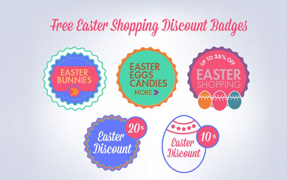 Free Easter Shopping Discount Badges Free Easter Shopping Discount Badges
