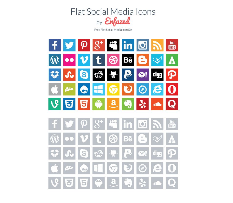 Free-Flat-Social-Media-Icons