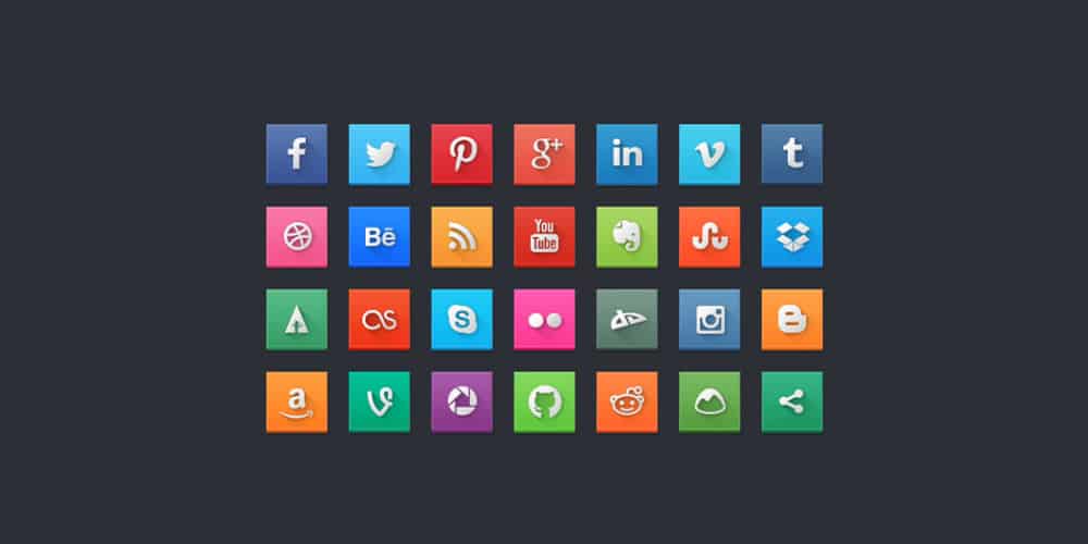 Free Modern Social Media Icons Free Modern Social Media Icons