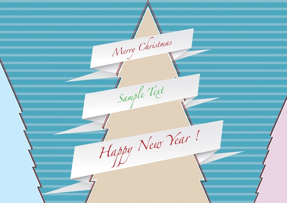 Free Origami Christmas Tree Vector Free Origami Christmas Tree Vector