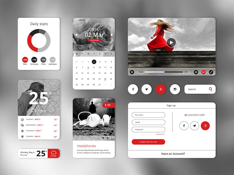 Free UI Starter Kit PSD