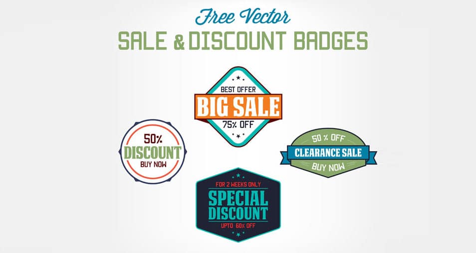 Free Vector Sale & Discount Badges Free Vector Sale & Discount Badges