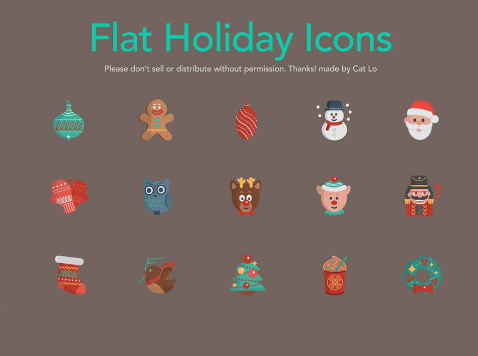 Free Flat Holiday Icons Free Flat Holiday Icons