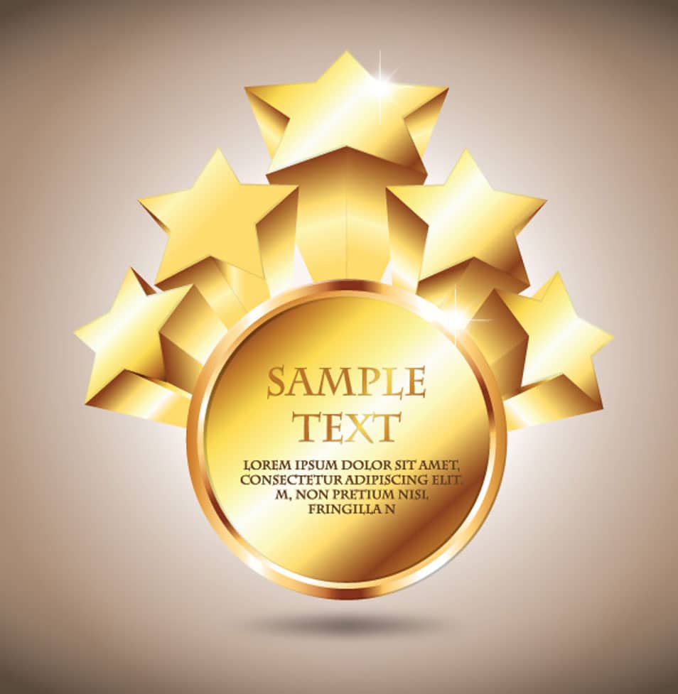 Golden Star Badge Vector Graphic Golden Star Badge Vector Graphic