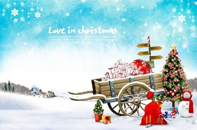 Love in Christmas holiday cards psd Love in Christmas holiday cards psd