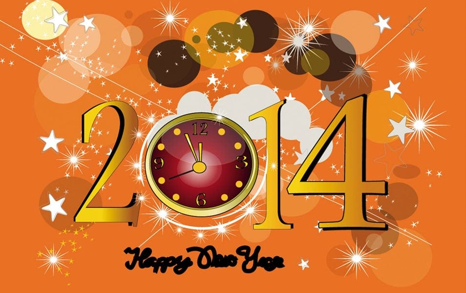 Orange New Year 2014 HD Wallpaper Orange New Year 2014 HD Wallpaper