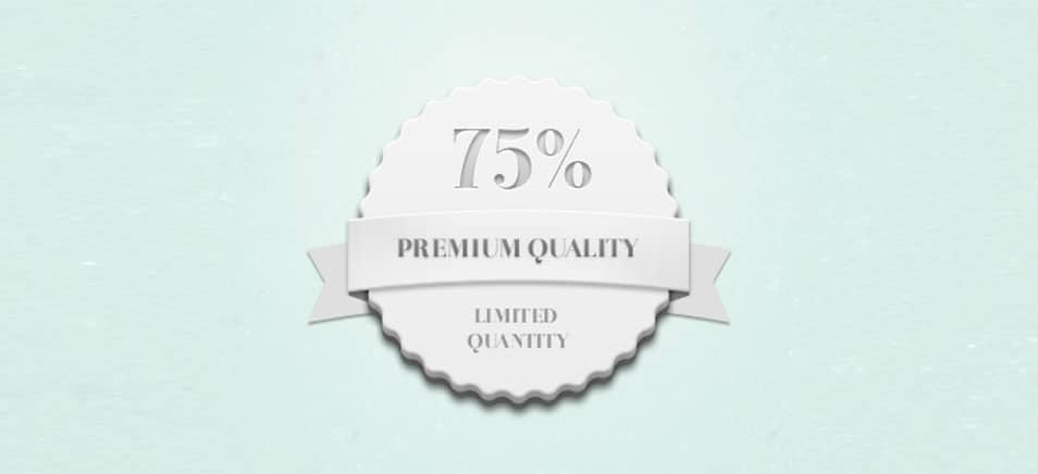 Quality / Quantity Badge (Psd) Quality / Quantity Badge (Psd)