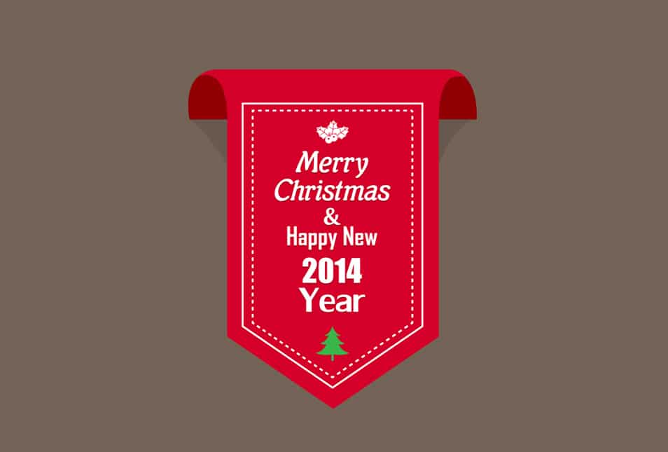 Red Ribbon with Merry Christmas Red Ribbon with Merry Christmas