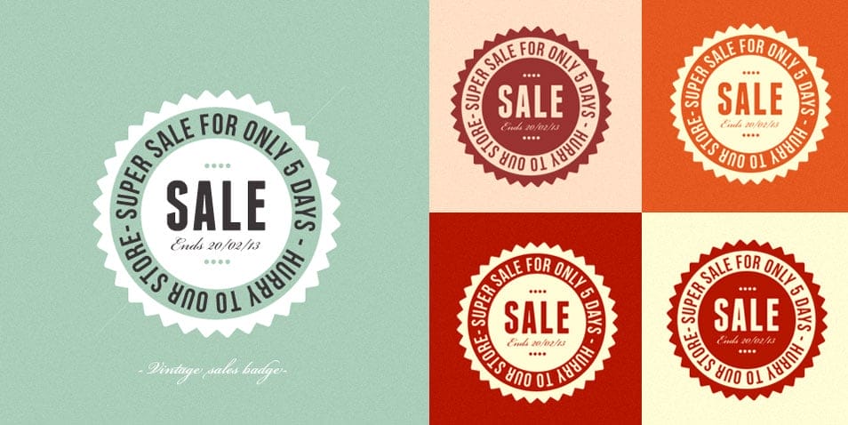 Retro Sales Badges Retro Sales Badges