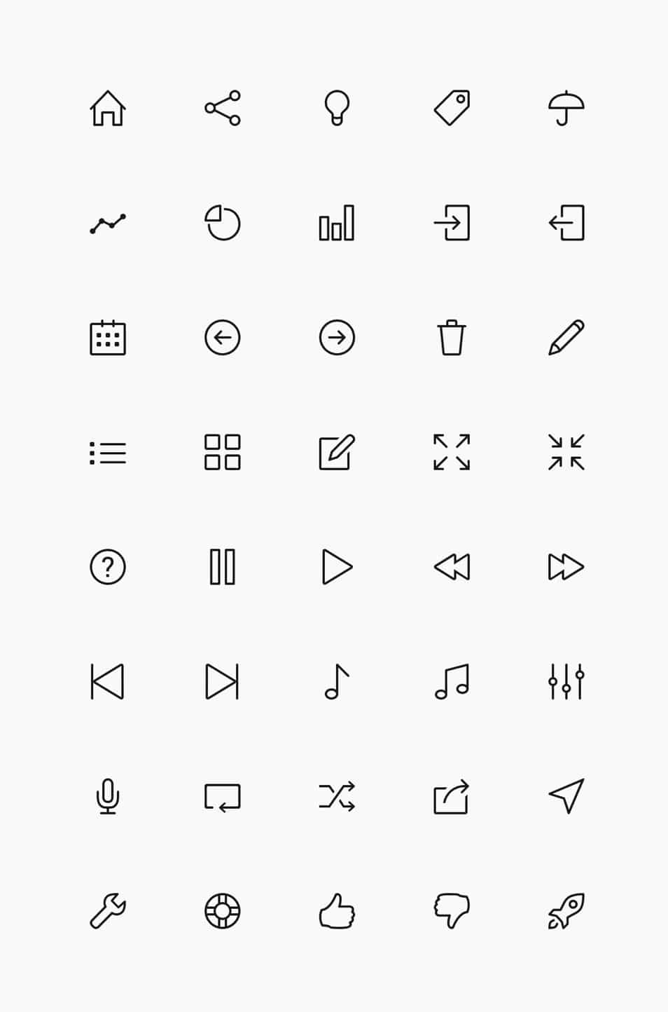 Simple Line Icons Set Vol.2