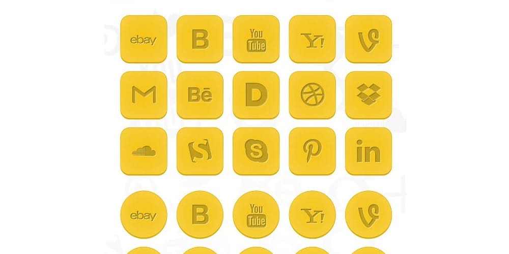 Social Icons PSD Set Social Icons PSD Set