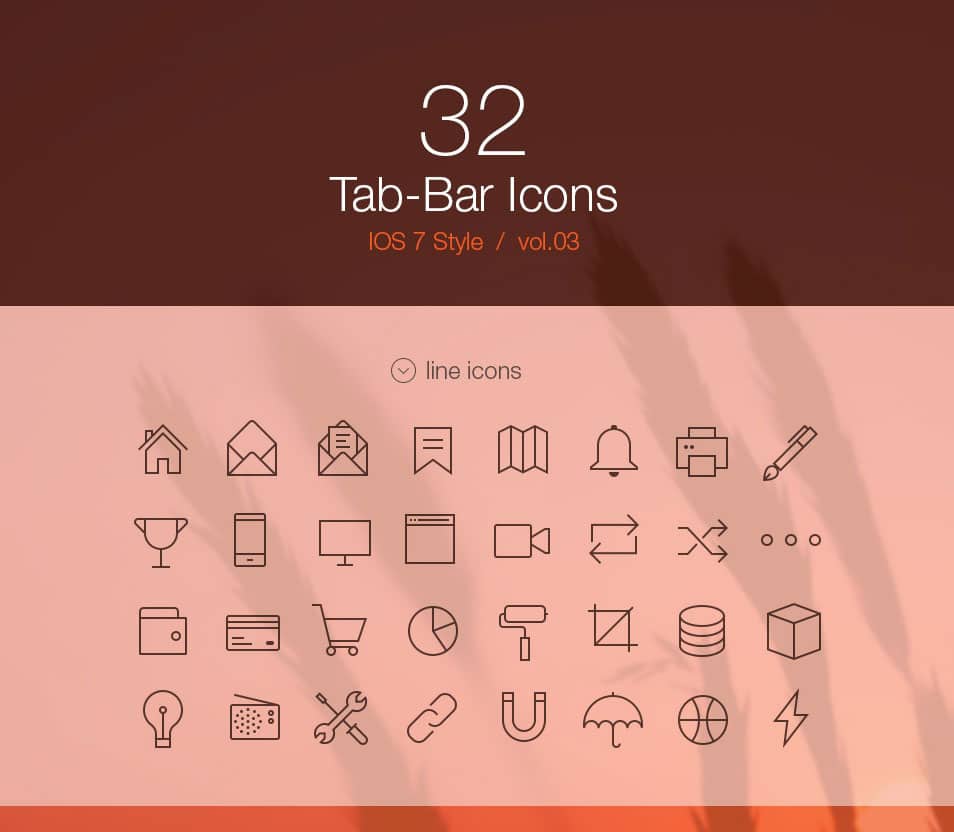 Tab Bar Icons iOS 7 Vol3