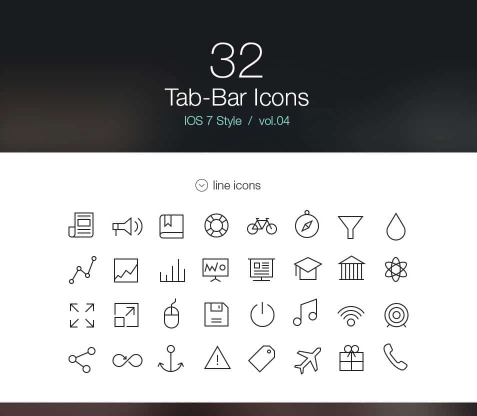 Tab Bar Icons iOS 7 Vol4