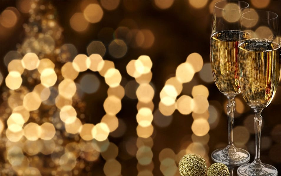 Two glasses of champagne Happy new year 2014 Two glasses of champagne Happy new year 2014