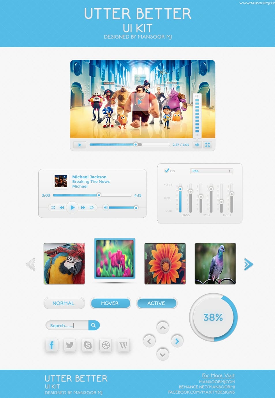 Utter Butter Web UI Elements Kit PSD Utter Butter Web UI Elements Kit PSD