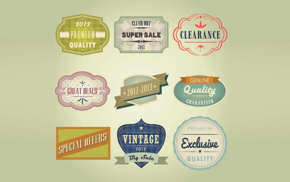 Vintage Badges Vector Graphic Vintage Badges Vector Graphic