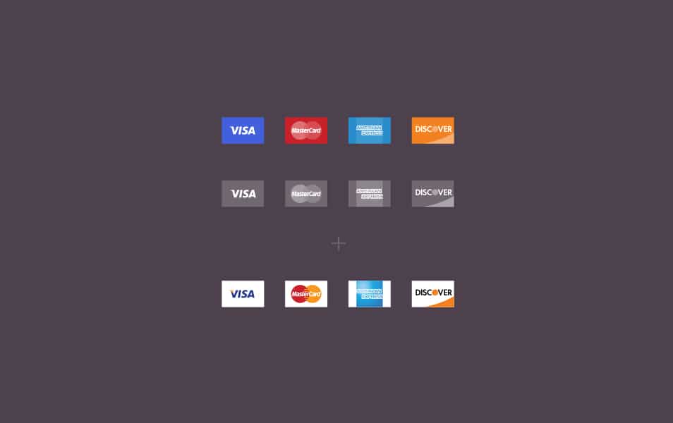 Credit Card Icons FREE PSD (Vector)