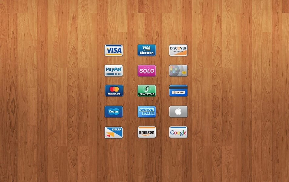 Credit or Debit Card Icons