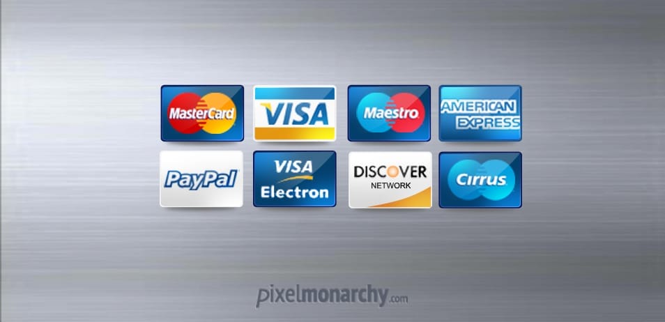 Credit or Debit Cards Icons