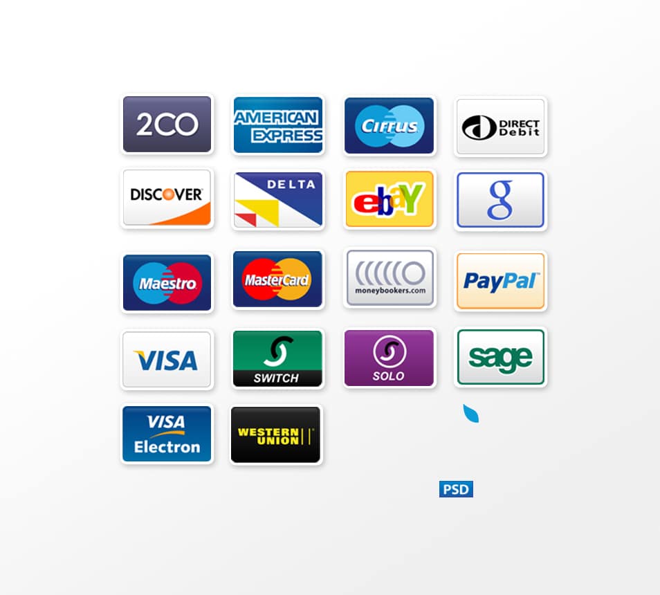  Payment Options Icon Set PSD 