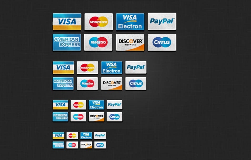 web 2.0 credit card icons psd
