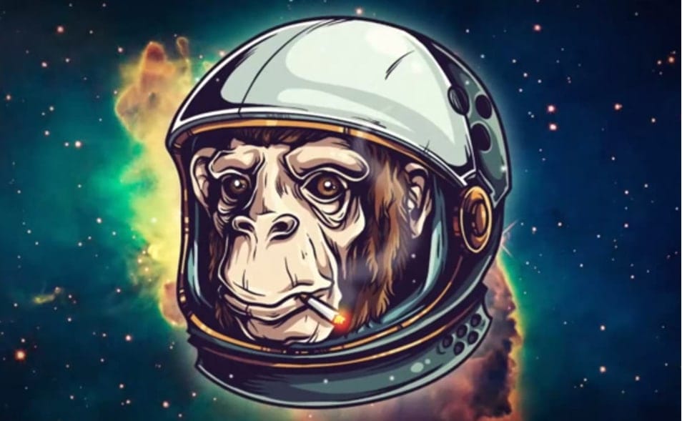 Space Chimp Illustration