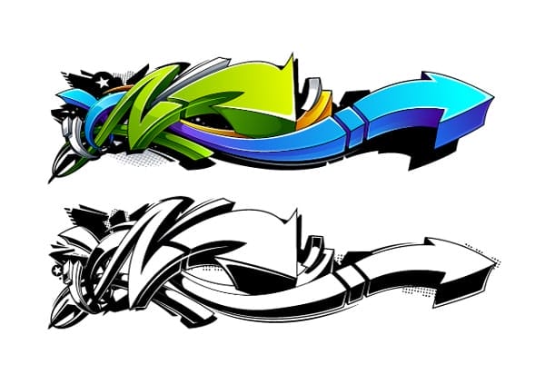  Wild, Graffiti-Style Arrow Design 