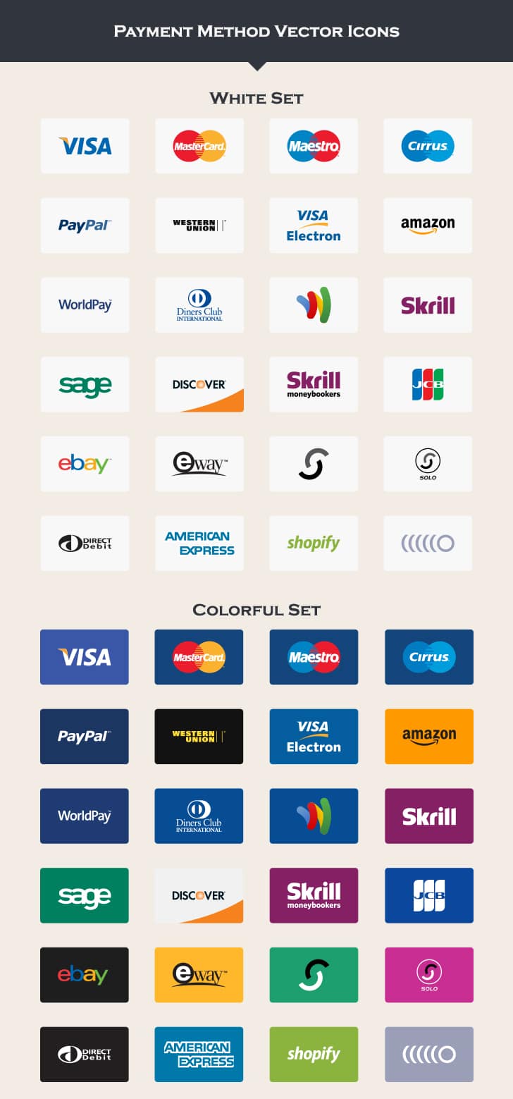  Payment Method Vector Icons