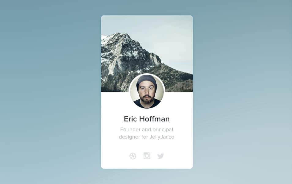 Profile Widget PSD Profile Widget PSD