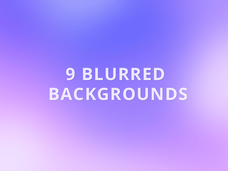 9 Free Blurred Backgrounds
