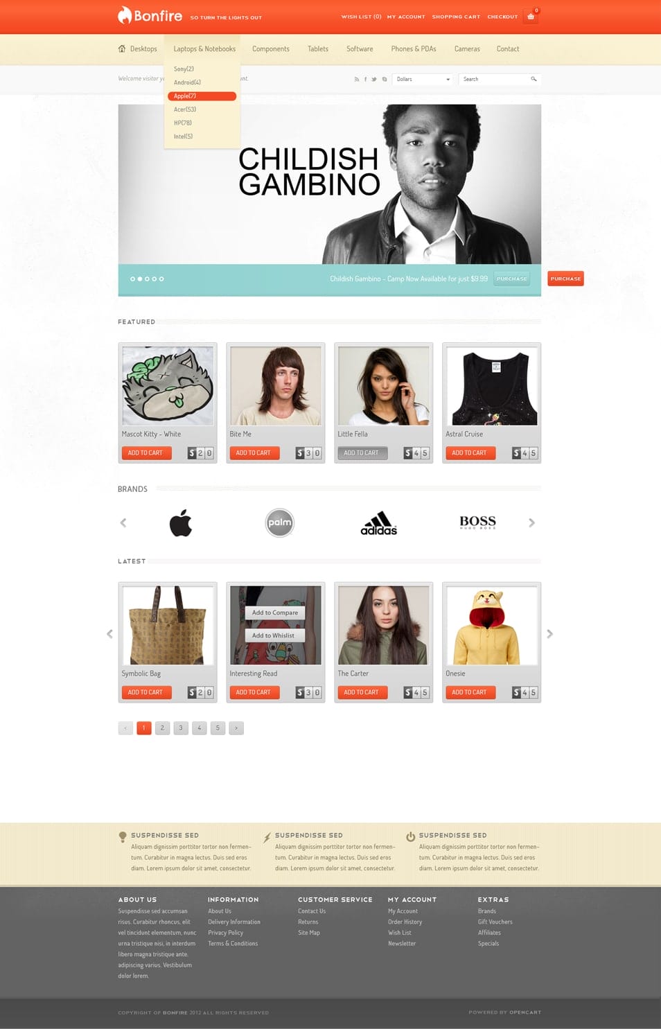 Bonfire Ecommerce PSD