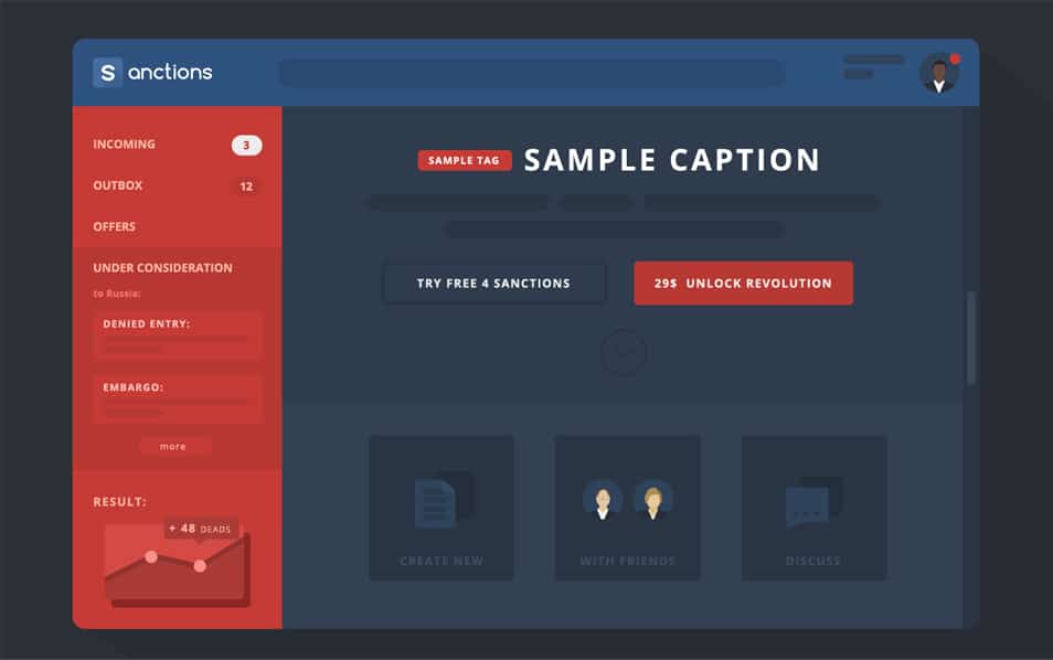 Free Sanctions GUI PSD Dashboard