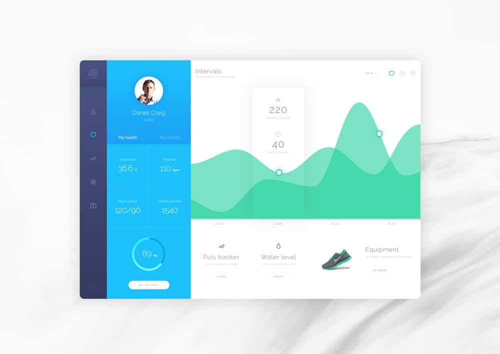 Hygea Dashboard UI PSD