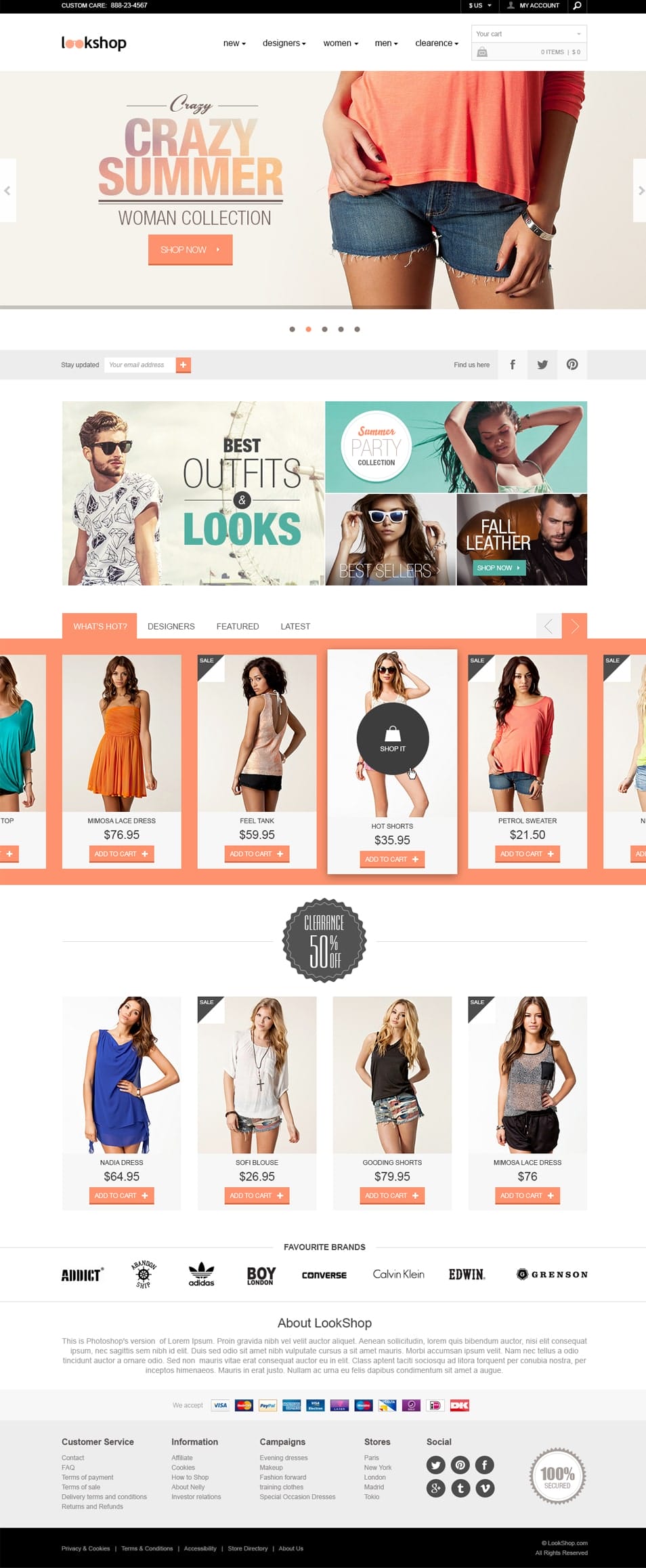LookShop – E-commerce Responsive Design Template