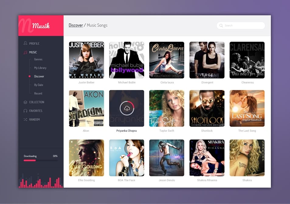 Muzik-Dashboard-UI