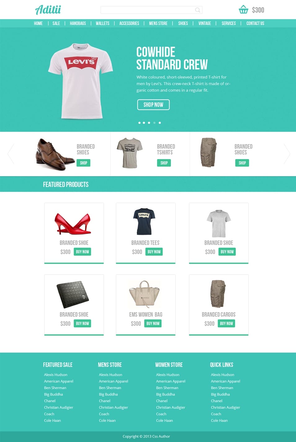 Premium Ecommerce Website Template PSD