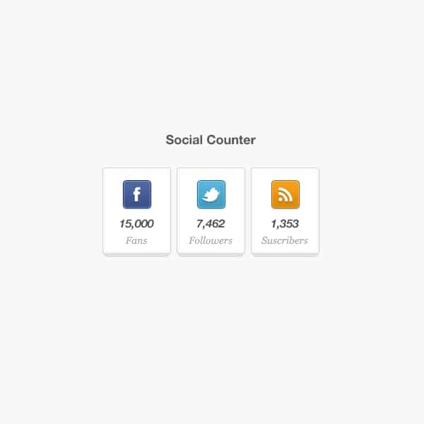 Social Counter Widget