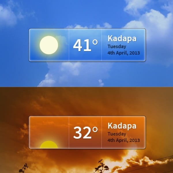 Weather-Widget-PSD