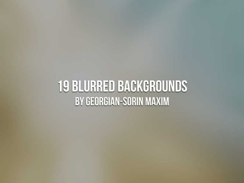 19 Blurred Backgrounds