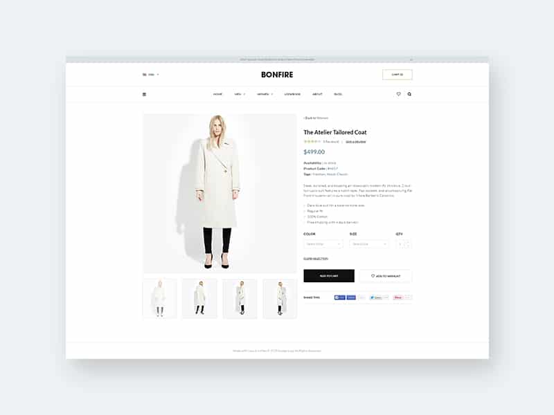 E-commerce Product Layout UI PSD